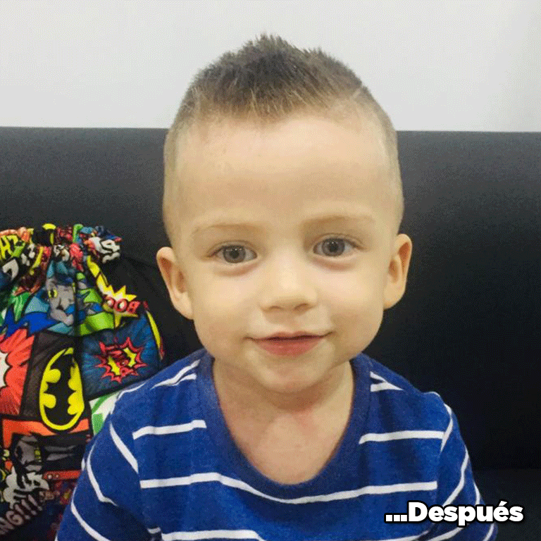 Niño peluqueado